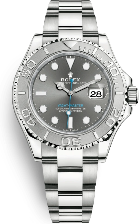 Rolex,Yacht-Master 40mm,40mm,Platinum,Stainless Steel,Grey,Automatic,Day,70hours,126622,126622-0001