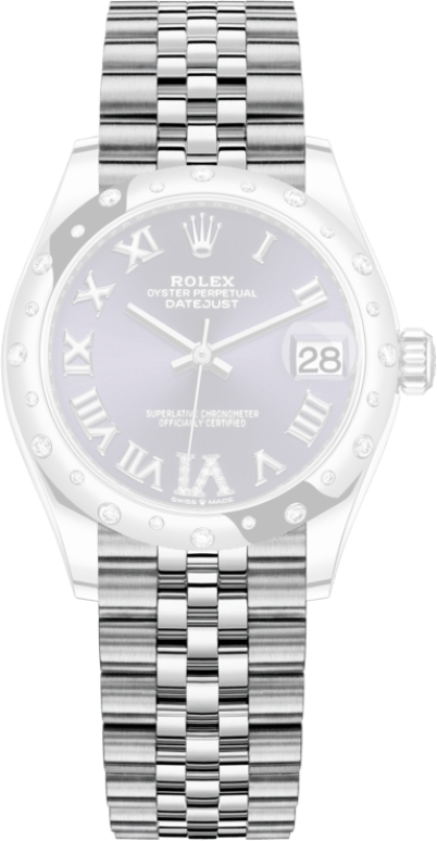Rolex,Datejust 31 31mm,31mm,White Gold,Stainless Steel,Purple,Automatic,Day,55hours,278344RBR,278344RBR-0028