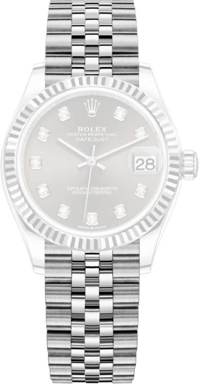 Rolex,Datejust 31 31mm,31mm,White Gold,Stainless Steel,Grey,Automatic,Day,55hours,278274,278274-0008