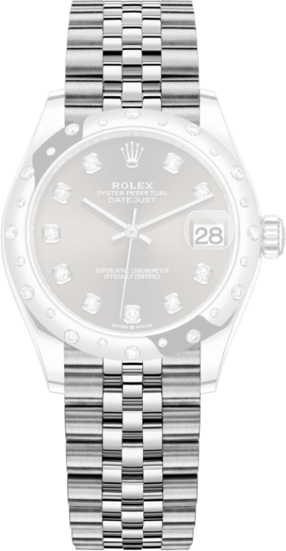 Rolex,Datejust 31 31mm,31mm,White Gold,Stainless Steel,Grey,Automatic,Day,55hours,278344RBR,278344RBR-0008