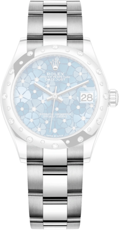 Rolex,Datejust 31 31mm,31mm,White Gold,Stainless Steel,Blue,Automatic,Day,55hours,278344RBR,278344RBR-0037
