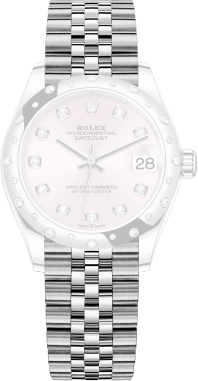 Rolex,Datejust 31 31mm,31mm,White Gold,Stainless Steel,Pink,Automatic,Day,55hours,278344RBR,278344RBR-0034