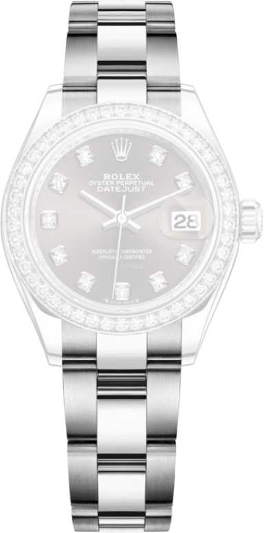 Rolex,Lady-Datejust 28mm,28mm,White Gold,Stainless Steel,Grey,Automatic,Day,55hours,279384RBR,279384RBR-0018