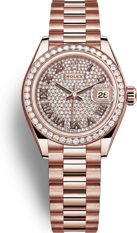 Rolex,Lady-Datejust 28mm,28mm,Rose Gold,Automatic,Day,55hours,279135RBR,279135RBR-0021