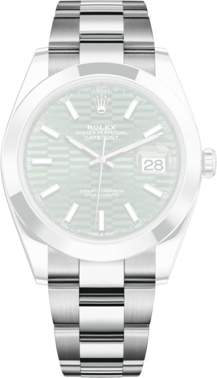 Rolex,Datejust 41 41mm,41mm,Stainless Steel,Green,Automatic,Day,70hours,126300,126300-0021