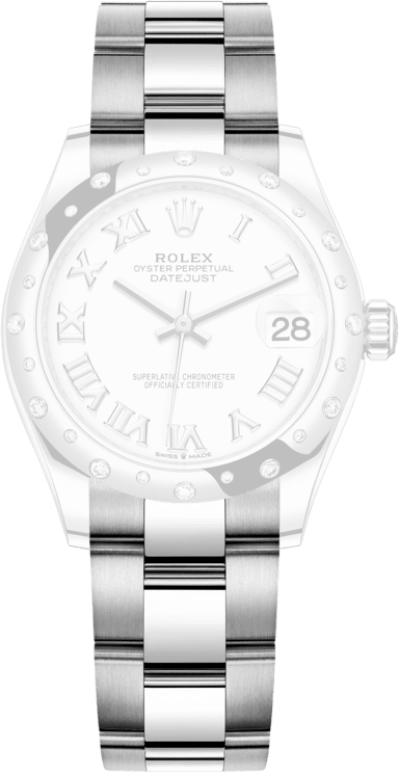 Rolex,Datejust 31 31mm,31mm,White Gold,Stainless Steel,White,Automatic,Day,55hours,278344RBR,278344RBR-0011