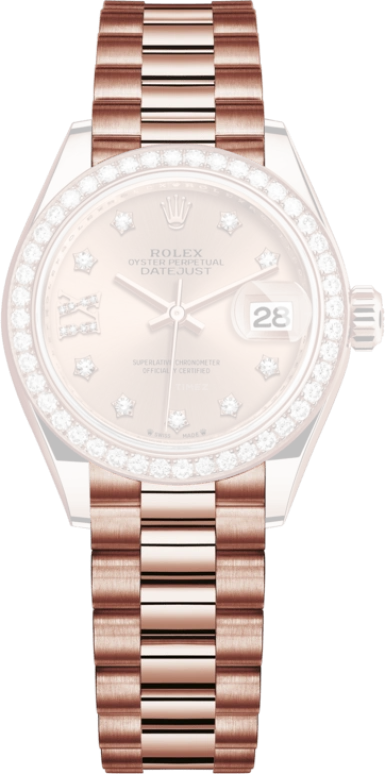 Rolex,Lady-Datejust 28mm,28mm,Everose Gold,Pink,Automatic,Day,55hours,279135RBR,279135RBR-0029
