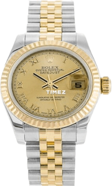 Rolex,Lady-Datejust 26mm,26mm,Stainless Steel,Gold,Automatic,Day,48hours,179173CR