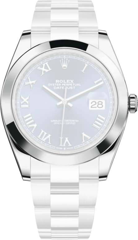 Rolex,Datejust 41 41mm,41mm,Stainless Steel,Blue,Automatic,Day,70hours,126300,126300-0017