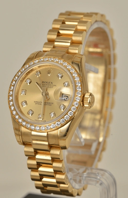 Rolex,Lady-Datejust 26mm,26mm,Yellow Gold,Champagne,Automatic,Day,48hours,179138,179138-83138 G