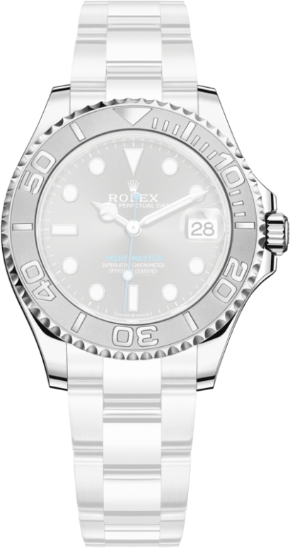 Rolex,Yacht-Master 37mm,37mm,Platinum,Stainless Steel,Grey,Automatic,Date,55hours,268622,268622-0002