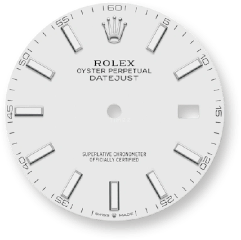 Rolex,Datejust 41 41mm,41mm,Stainless Steel,White,Automatic,Day,70hours,126300,126300-0005