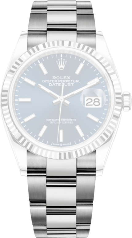 Rolex,Datejust 36 36mm,36mm,White Gold,Oystersteel,Blue,Automatic,Day,70hours,126234,126234-0018