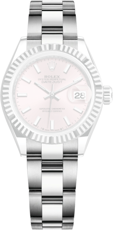 Rolex,Lady-Datejust 28mm,28mm,White Gold,Stainless Steel,Pink,Automatic,Day,55hours,279174,279174-0002