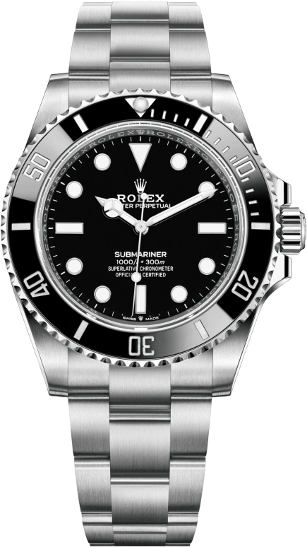 Rolex,Submariner 41mm,41mm,Stainless Steel,Black,Automatic,70hours,In-house Caliber,124060,124060-0001