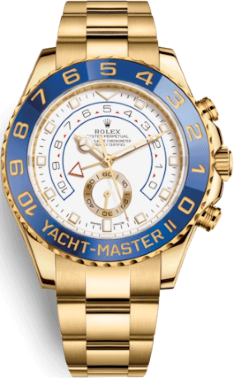 Rolex,Yacht-Master 44mm,44mm,Yellow Gold,White,Automatic,Countdown,Chronograph,Day,Column Wheel,72hours,In-house Caliber,116688,116688-0002