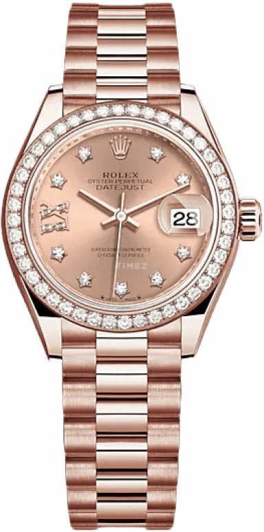Rolex,Lady-Datejust 28mm,28mm,Everose Gold,Pink,Automatic,Day,55hours,279135RBR,279135RBR-0029