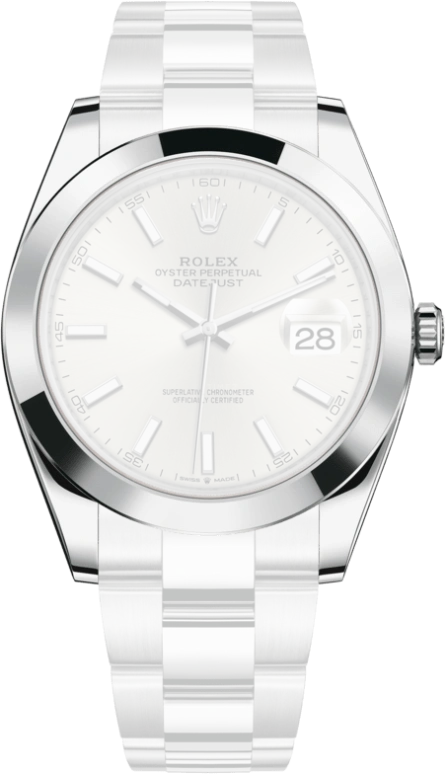 Rolex,Datejust 41 41mm,41mm,Stainless Steel,Silver,Automatic,Day,70hours,126300,126300-0003