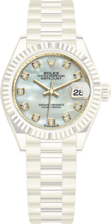 Rolex,Lady-Datejust 28mm,28mm,Yellow Gold,White,Automatic,Day,55hours,279178,279178-0025