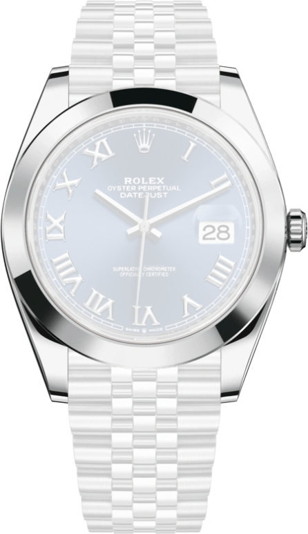 Rolex,Datejust 41 41mm,41mm,Stainless Steel,Blue,Automatic,Day,70hours,126300,126300-0018