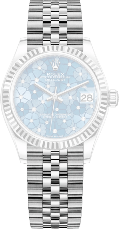 Rolex,Datejust 31 31mm,31mm,White Gold,Stainless Steel,Blue,Automatic,Day,55hours,278274,278274-0036