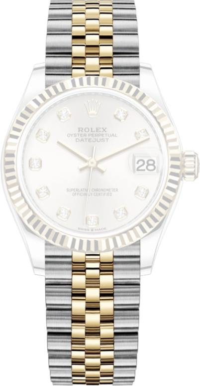Rolex,Datejust 31 31mm,31mm,Yellow Gold,Oystersteel,Silver,Automatic,Day,55hours,278273,278273-0020