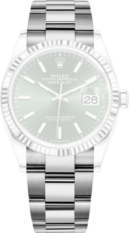 Rolex,Datejust 36 36mm,36mm,Oystersteel,Stainless Steel,Green,Automatic,Day,70hours,126234,126234-0052