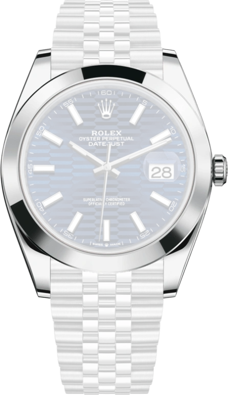 Rolex,Datejust 41 41mm,41mm,Stainless Steel,Blue,Automatic,Day,70hours,126300,126300-0024