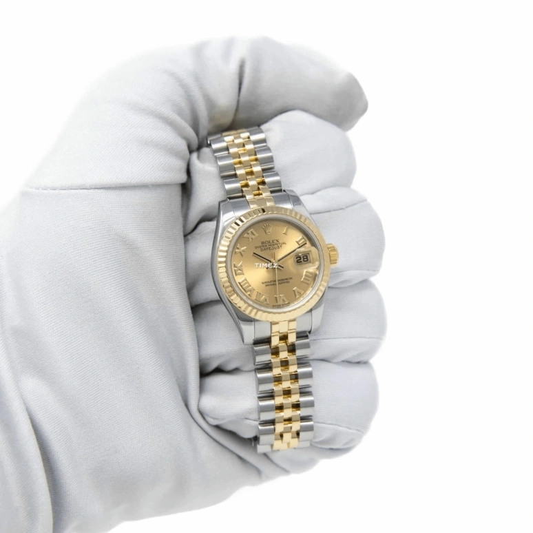 Rolex,Lady-Datejust 26mm,26mm,Stainless Steel,Gold,Automatic,Day,48hours,179173CR