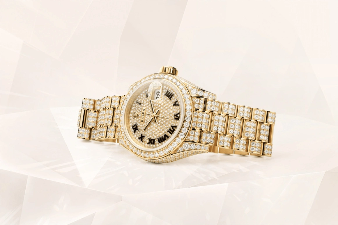 Rolex,Lady-Datejust 28mm,28mm,Yellow Gold,Gold,Silver,Automatic,Day,55hours,Neymar,279458RBR,279458RBR-0001