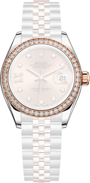 Rolex,Lady-Datejust 28mm,28mm,Everose Gold,Oystersteel,Pink,Automatic,Day,55hours,279381RBR,279381RBR-0027