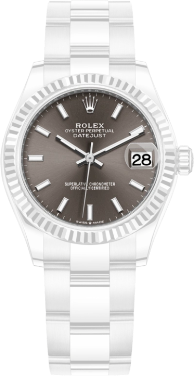 Rolex,Datejust 31 31mm,31mm,White Gold,Stainless Steel,Grey,Automatic,Day,55hours,278274,278274-0015