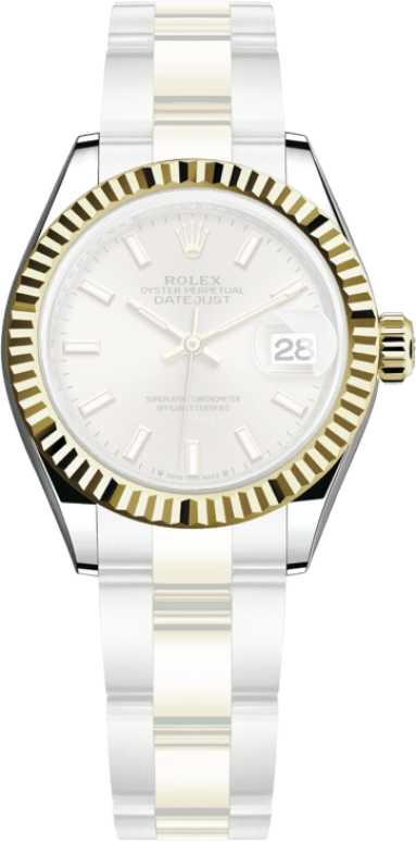 Rolex,Lady-Datejust 28mm,28mm,Yellow Gold,Oystersteel,Silver,Automatic,Day,55hours,279173,279173-0020