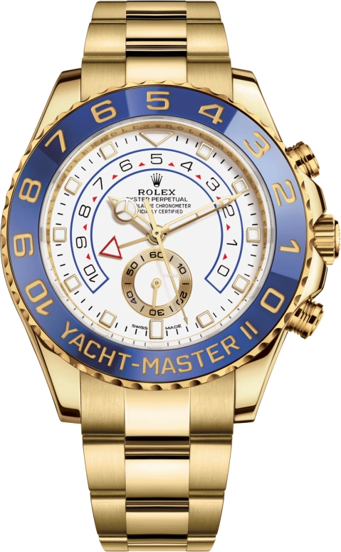 Rolex,Yacht-Master 44mm,44mm,Yellow Gold,White,Automatic,Countdown,Chronograph,Day,Column Wheel,72hours,In-house Caliber,116688,116688-0002