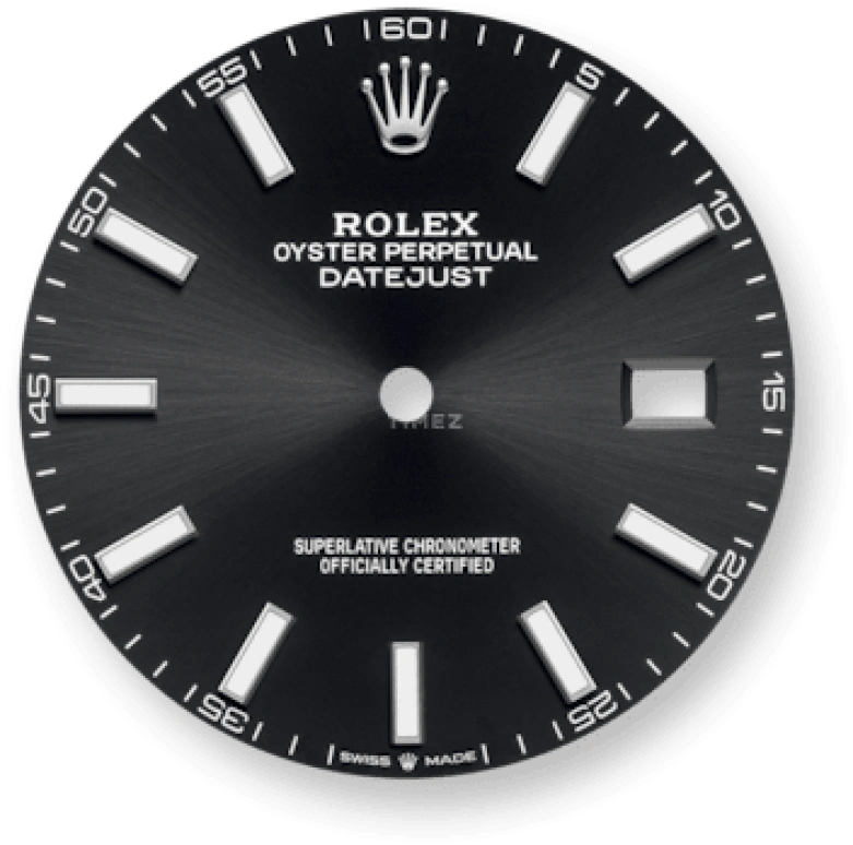 Rolex,Datejust 41 41mm,41mm,White Gold,Stainless Steel,Black,Automatic,Day,70hours,126334,126334-0017