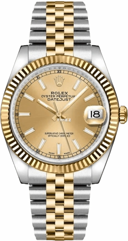 Rolex,Datejust 36 36mm,36mm,Yellow Gold,Stainless Steel,Champagne,Automatic,Day,48hours,116233,116233-0151