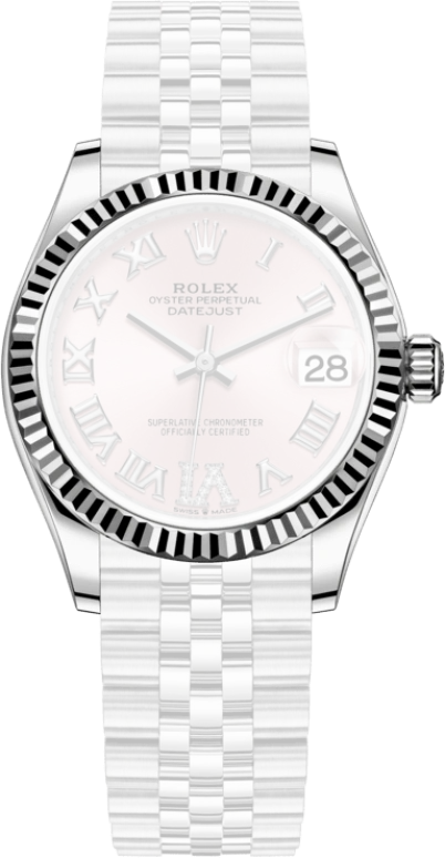 Rolex,Datejust 31 31mm,31mm,White Gold,Stainless Steel,Pink,Automatic,Day,55hours,278274,278274-0024