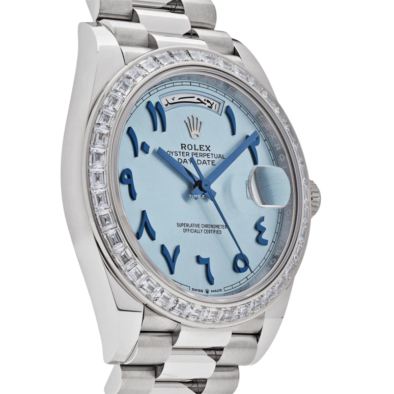 Rolex,Day-Date 36 40mm,40mm,Platinum,Silver,Automatic,Date,Day,Patrick Mahomes,Tom Terrific,Tom Brady,Comeback,228396TBR,228396TBR-0016