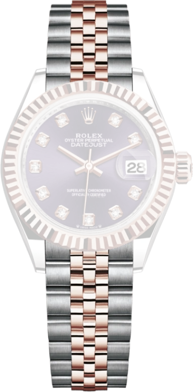Rolex,Lady-Datejust 28mm,28mm,Oystersteel,Everose Gold,Purple,Automatic,Day,55hours,279171,279171-0015