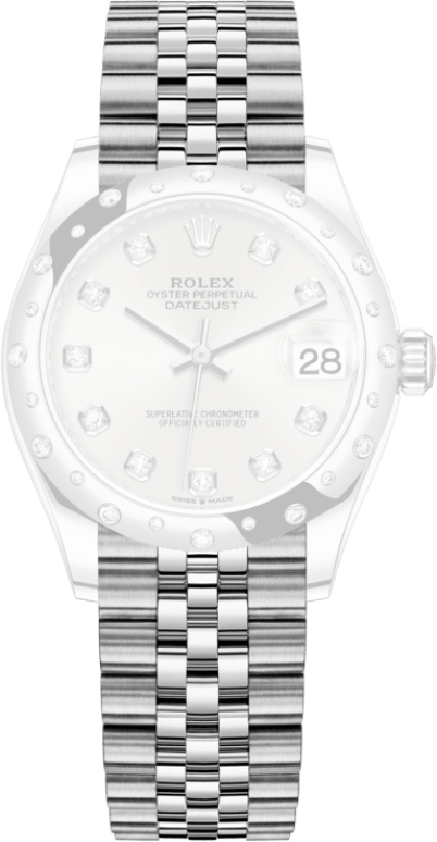 Rolex,Datejust 31 31mm,31mm,White Gold,Stainless Steel,Silver,Automatic,Day,55hours,278344RBR,278344RBR-0032