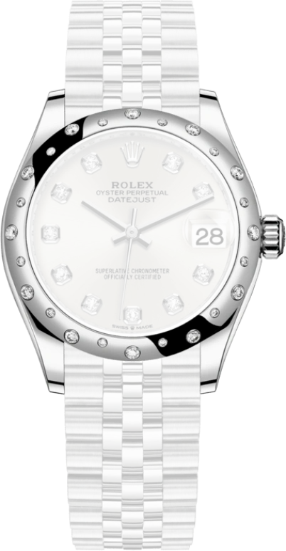 Rolex,Datejust 31 31mm,31mm,White Gold,Stainless Steel,Silver,Automatic,Day,55hours,278344RBR,278344RBR-0032