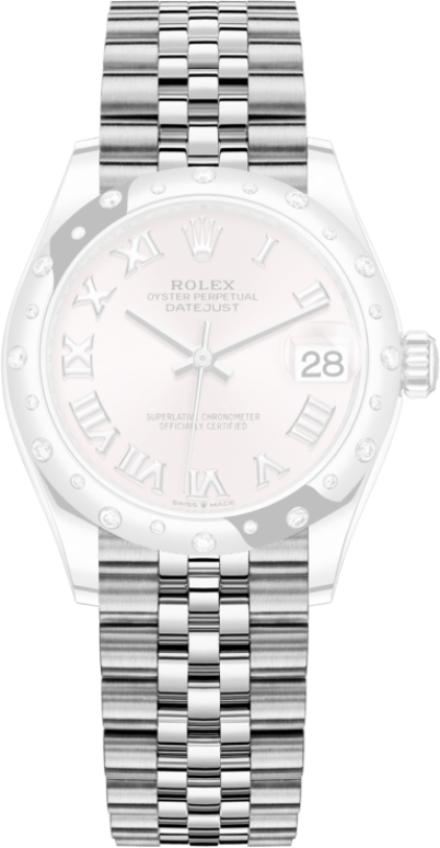 Rolex,Datejust 31 31mm,31mm,White Gold,Stainless Steel,Pink,Automatic,Day,55hours,278344RBR,278344RBR-0022