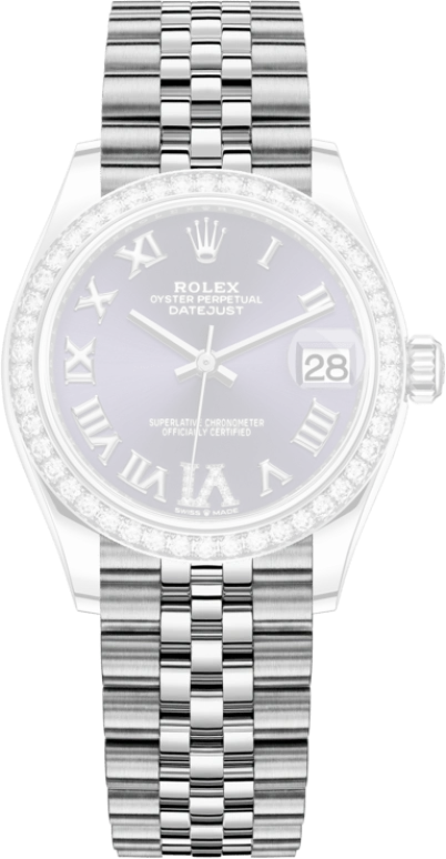 Rolex,Datejust 31 31mm,31mm,White Gold,Stainless Steel,Purple,Automatic,Day,55hours,278384RBR,278384RBR-0030