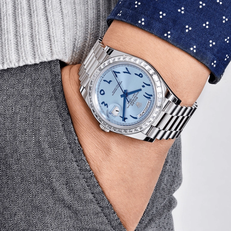 Rolex,Day-Date 36 40mm,40mm,Platinum,Silver,Automatic,Date,Day,Patrick Mahomes,Tom Terrific,Tom Brady,Comeback,228396TBR,228396TBR-0016