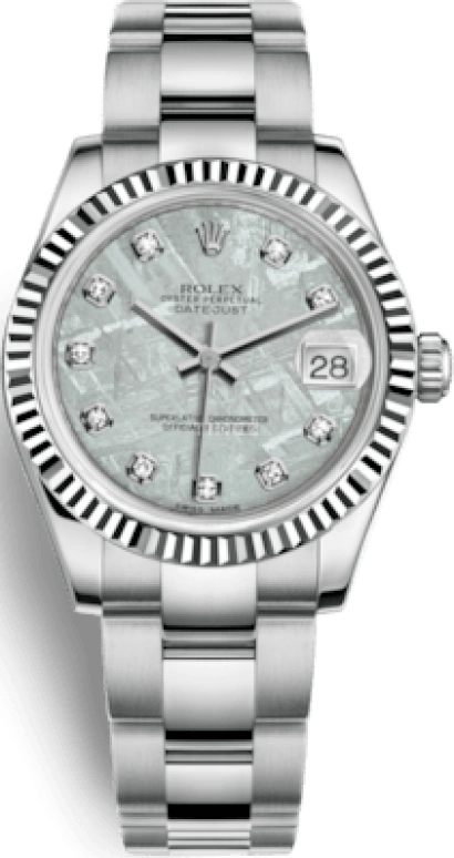 Rolex,Datejust 31 31mm,31mm,White Gold,Stainless Steel,Grey,Automatic,Day,48hours,178274,178274-0059