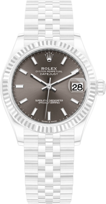 Rolex,Datejust 31 31mm,31mm,White Gold,Stainless Steel,Grey,Automatic,Day,55hours,278274,278274-0016