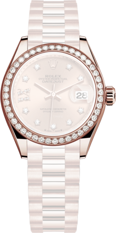 Rolex,Lady-Datejust 28mm,28mm,Everose Gold,Pink,Automatic,Day,55hours,279135RBR,279135RBR-0029