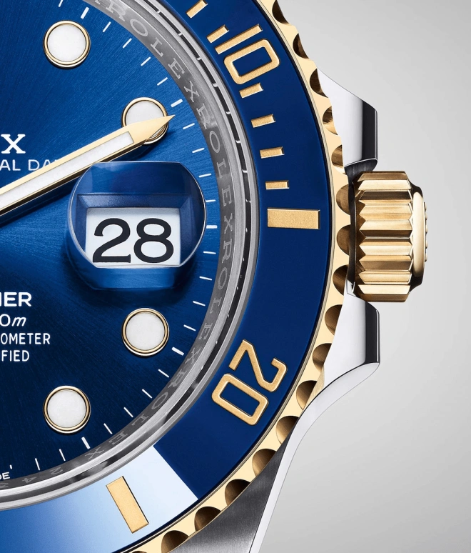 Rolex,Submariner 41mm,41mm,Yellow Gold,Stainless Steel,Blue,Automatic,Day,70hours,126613LB,126613LB-0002