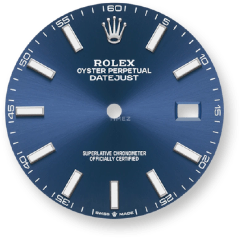 Rolex,Datejust 41 41mm,41mm,White Gold,Stainless Steel,Blue,Automatic,Day,70hours,126334,126334-0001