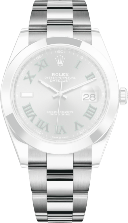 Rolex,Datejust 41 41mm,41mm,Stainless Steel,Grey,Automatic,Day,70hours,126300,126300-0013